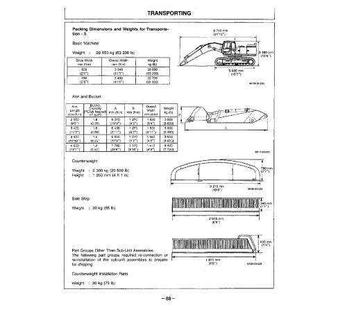 Hitachi EX400-5, EX400LC-5 and EX450LC-5 Crawler Excavator set of Service Manuals
