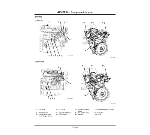 Hitachi Zaxis 60USB-3 Compact Excavator set of Service Manuals Hitachi Zaxis 60USB-3 Compact Excavator set of Service Manuals