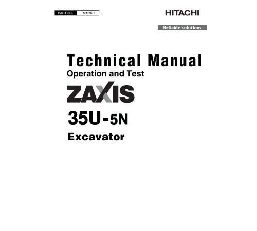 Hitachi Zaxis 35U-5N (PIN. from HCMADG60_ _0270003-) Compact Excavators set of Service Manuals download Hitachi Zaxis 35U-5N (PIN. from HCMADG60_ _0270003-) Compact Excavators set of Service Manuals download