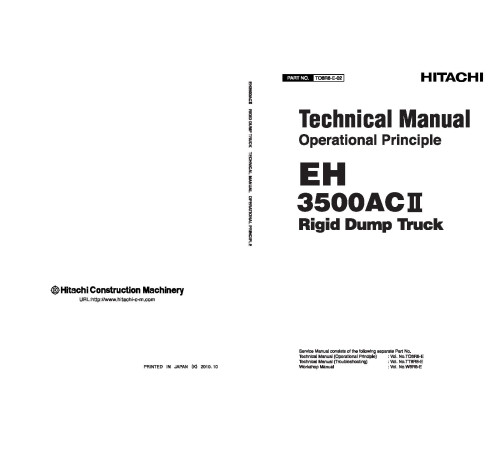 Hitachi EH3500AC-II Rigid Dump Truck set of Service Manuals