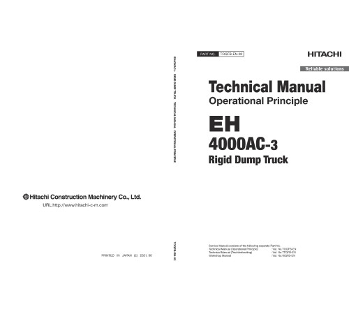 Hitachi EH4000AC-3 Rigid Dump Truck set of Service Manuals Hitachi EH4000AC-3 Rigid Dump Truck set of Service Manuals