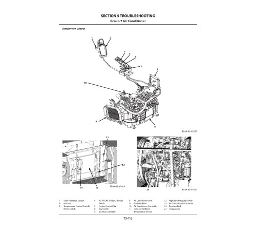 Hitachi Zaxis 210-5B, Zaxis 210LC-5B, Zaxis 210LCN-5B and Zaxis 240N-5B Crawler Excavator set of Service Manuals