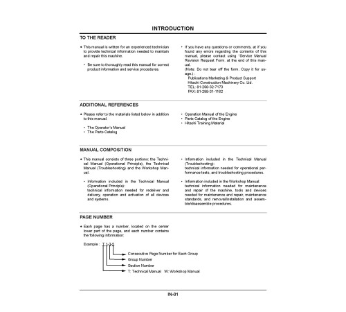 Hitachi EX400-5, EX400LC-5 and EX450LC-5 Crawler Excavator set of Service Manuals