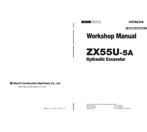 Hitachi Zaxis 55U-5A Compact Excavator set of Service Manuals Hitachi Zaxis 55U-5A Compact Excavator set of Service Manuals