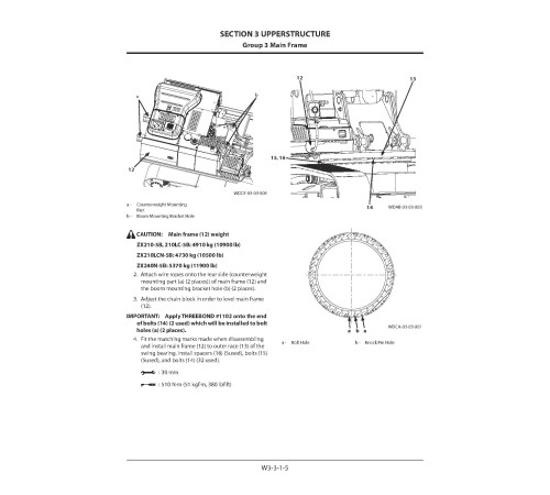 Hitachi Zaxis 210-5B, Zaxis 210LC-5B, Zaxis 210LCN-5B and Zaxis 240N-5B Crawler Excavator set of Service Manuals Hitachi Zaxis 210-5B, Zaxis 210LC-5B, Zaxis 210LCN-5B and Zaxis 240N-5B Crawler Excavator set of Service Manuals