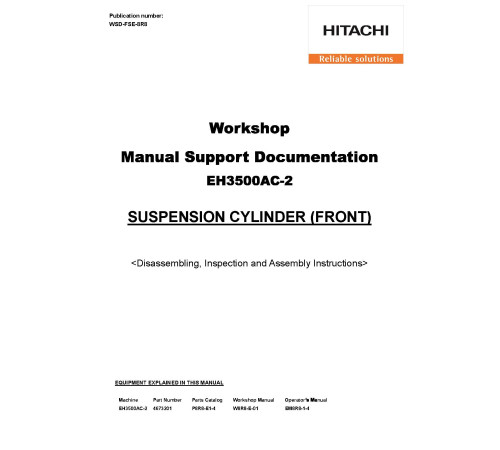 Hitachi EH3500AC-II Rigid Dump Truck set of Service Manuals