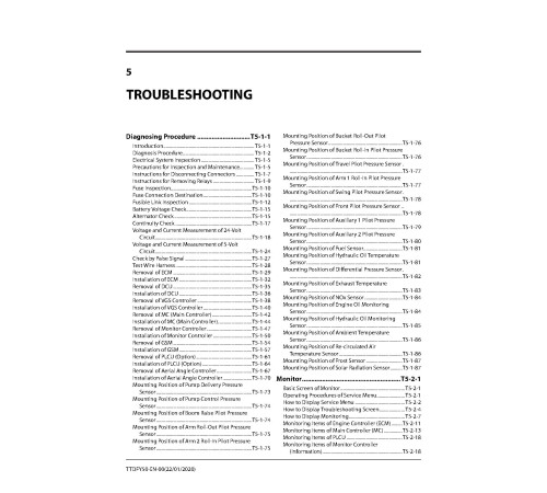 Hitachi Zaxis 250LC-7 and Zaxis 250LCN-7 Crawler Excavator set of Service Manuals