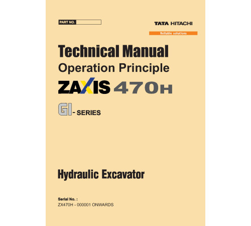 Hitachi Zaxis 470H-GI Crawler Excavator set of Service Manuals Hitachi Zaxis 470H-GI Crawler Excavator set of Service Manuals