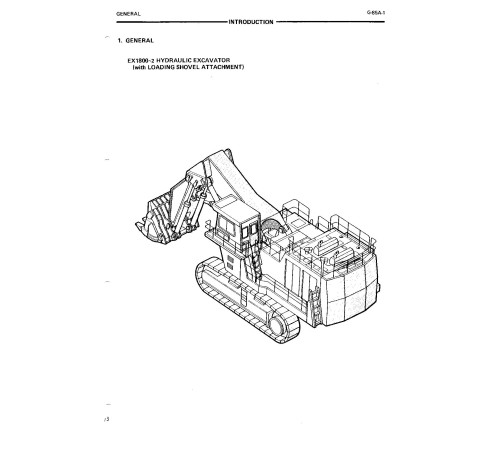 Hitachi EX1800-2 Hydraulic Excavator set of Service Manuals Hitachi EX1800-2 Hydraulic Excavator set of Service Manuals