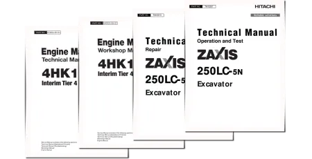 Hitachi Zaxis 250LC-5N (SN. from E430001) Crawler Excavators set of Service Manuals