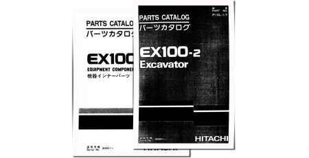 Hitachi EX100-2 Crawler Excavator set of Parts Catalogs