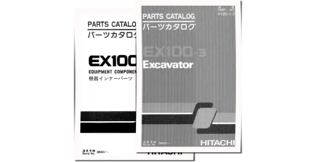 Hitachi EX100-3 Crawler Excavator set of Parts Catalogs