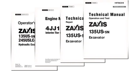 Hitachi Zaxis 135US-5N Crawler Excavators PIN: (PIN. from HCMDAF60_ _0100001) set of Service Manuals