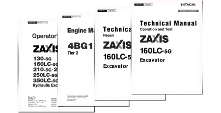 Hitachi Zaxis 160LC-5G (PIN. from 1FFDBGH0_ _C230173) Crawler Excavators set of Service Manuals