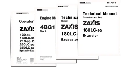 Hitachi Zaxis 180LC-5G (PIN. from 1FFDBHH0_ _C530073) Crawler Excavators set of Service Manuals