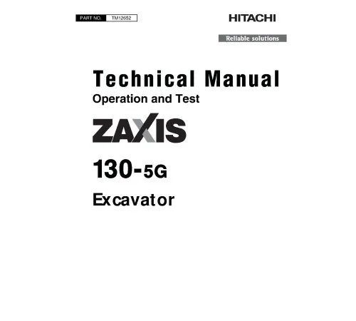 Hitachi Zaxis 130-5G (PIN. from 1FFDAGH0_ _C130001) Crawler Excavators set of Service Manuals download Hitachi Zaxis 130-5G (PIN. from 1FFDAGH0_ _C130001) Crawler Excavators set of Service Manuals download