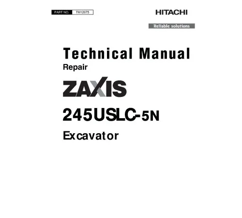 Hitachi Zaxis 245USLC-5N Crawler Excavators (PIN. from HCMDCP6_ _ _0400001) set of Service Manuals download